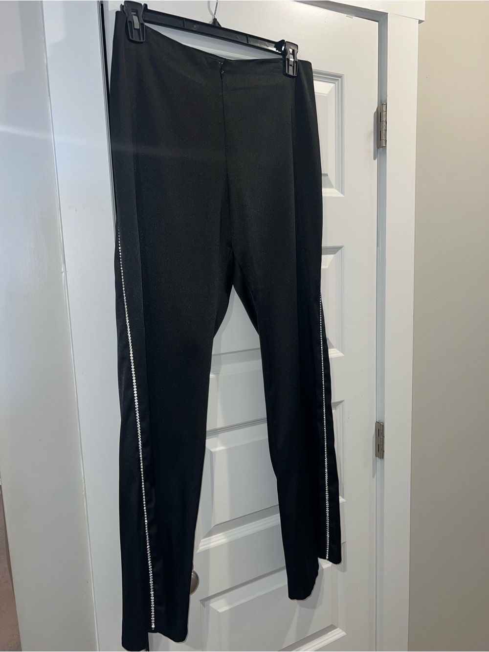 Cache Black Dress Pants with Side Crystal Trim